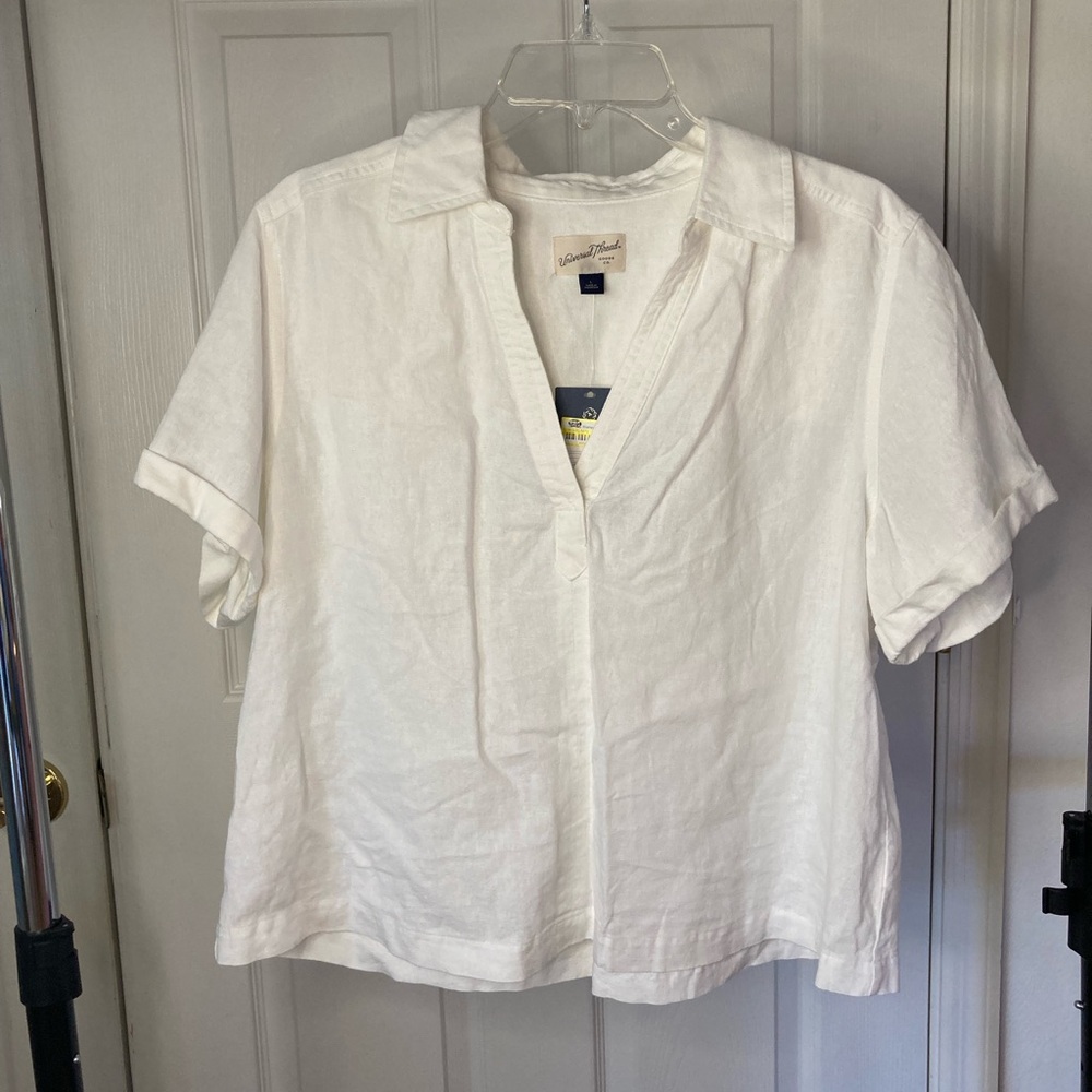Linen Collared Shirt Sz large